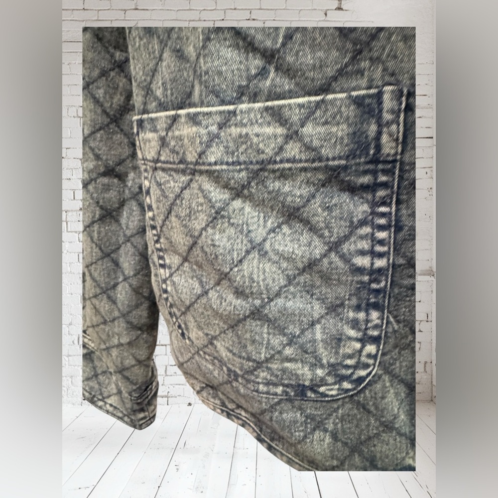 Doe & Rae Lined  Denim Tie-Front Jacket Sz L NWOT | Boutique Style Cozy Layering - Picture 4 of 10